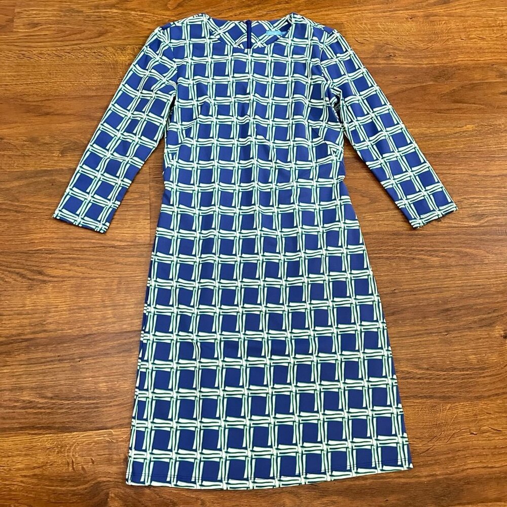J. Mclaughlin Catalina Bamboo Grid Pattern Dress - image 1